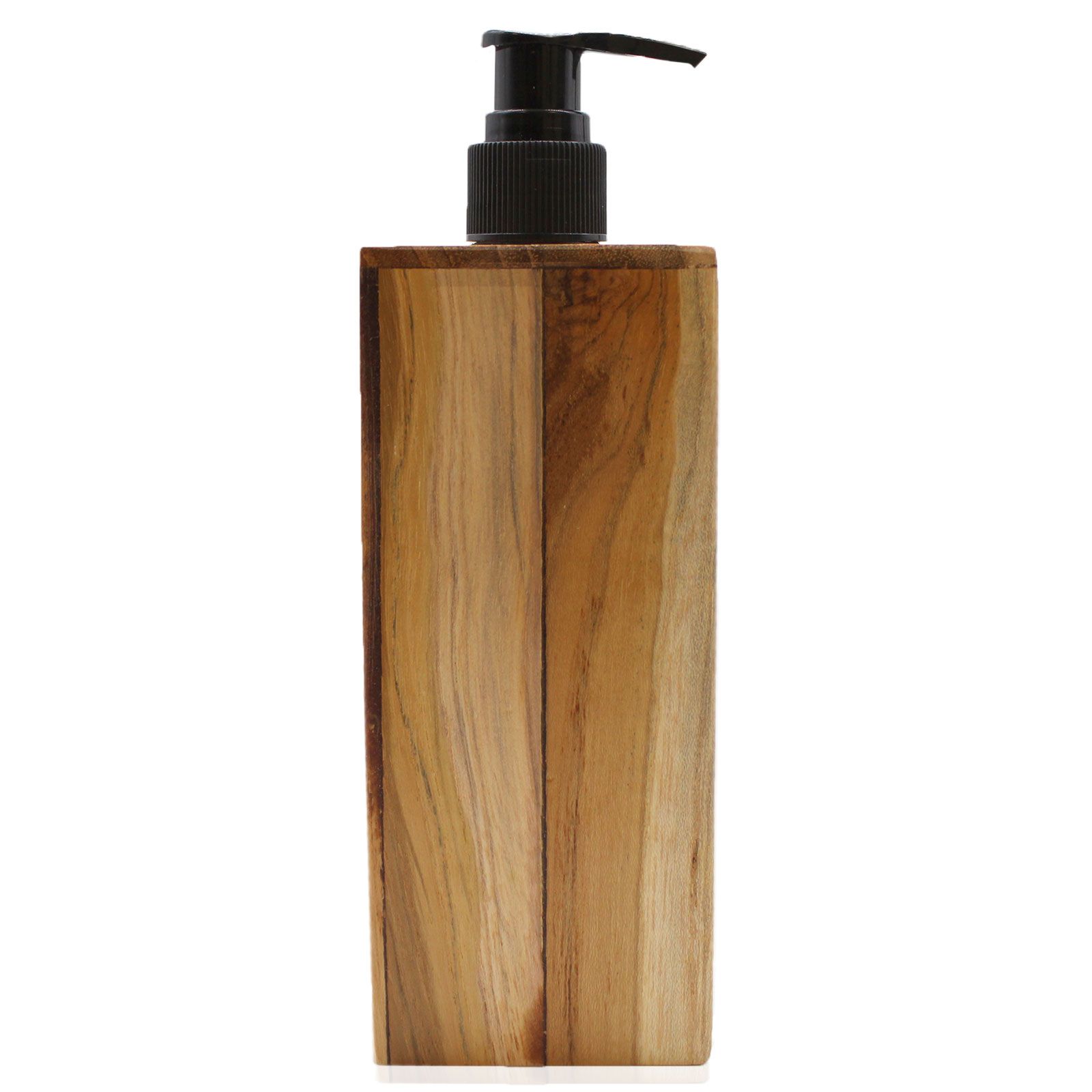 Seifenzubehör – Natur Teakwood Seifenspender – Quadratisch