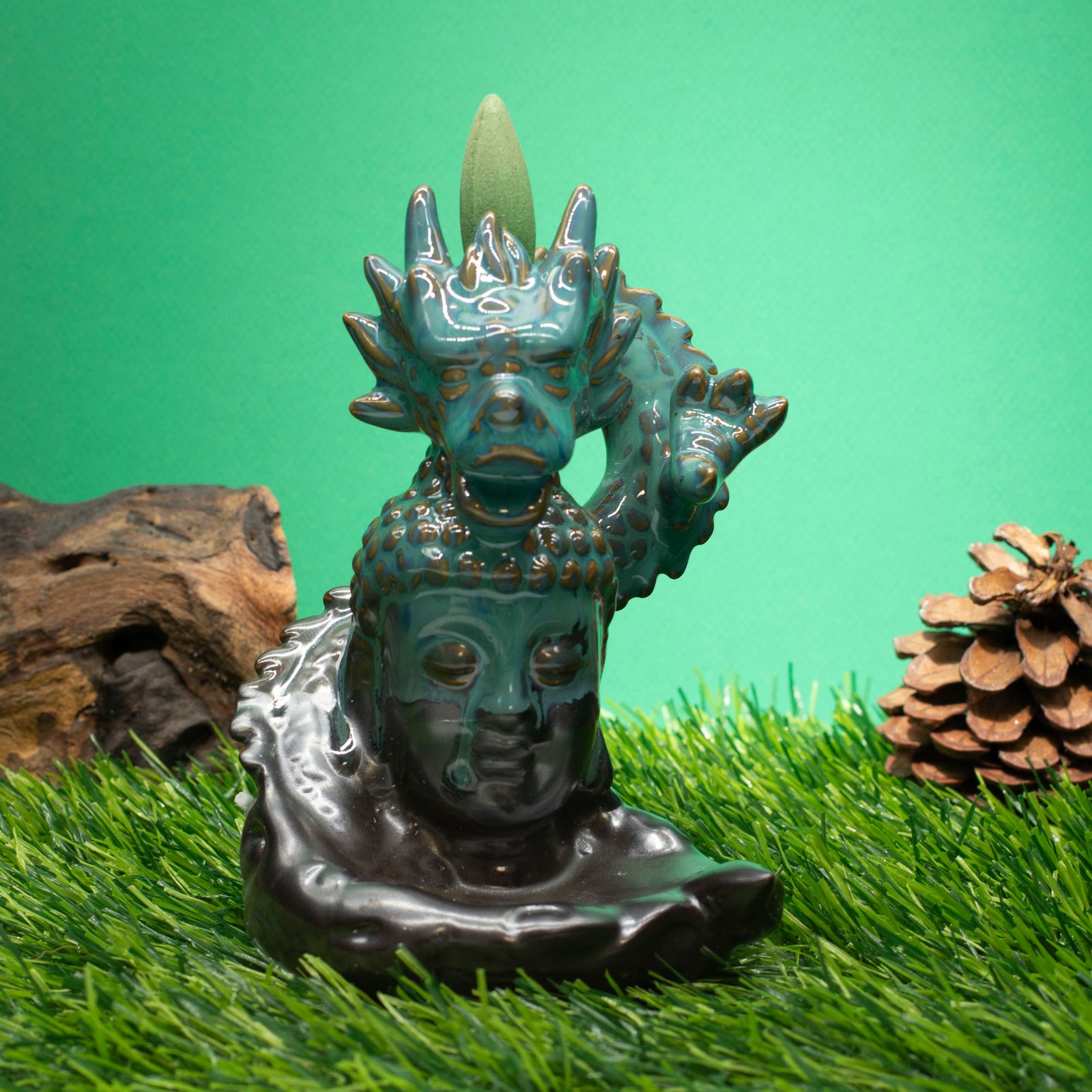Räucherhalter – Rückfluss – Drache Over Buddha – Bild 2