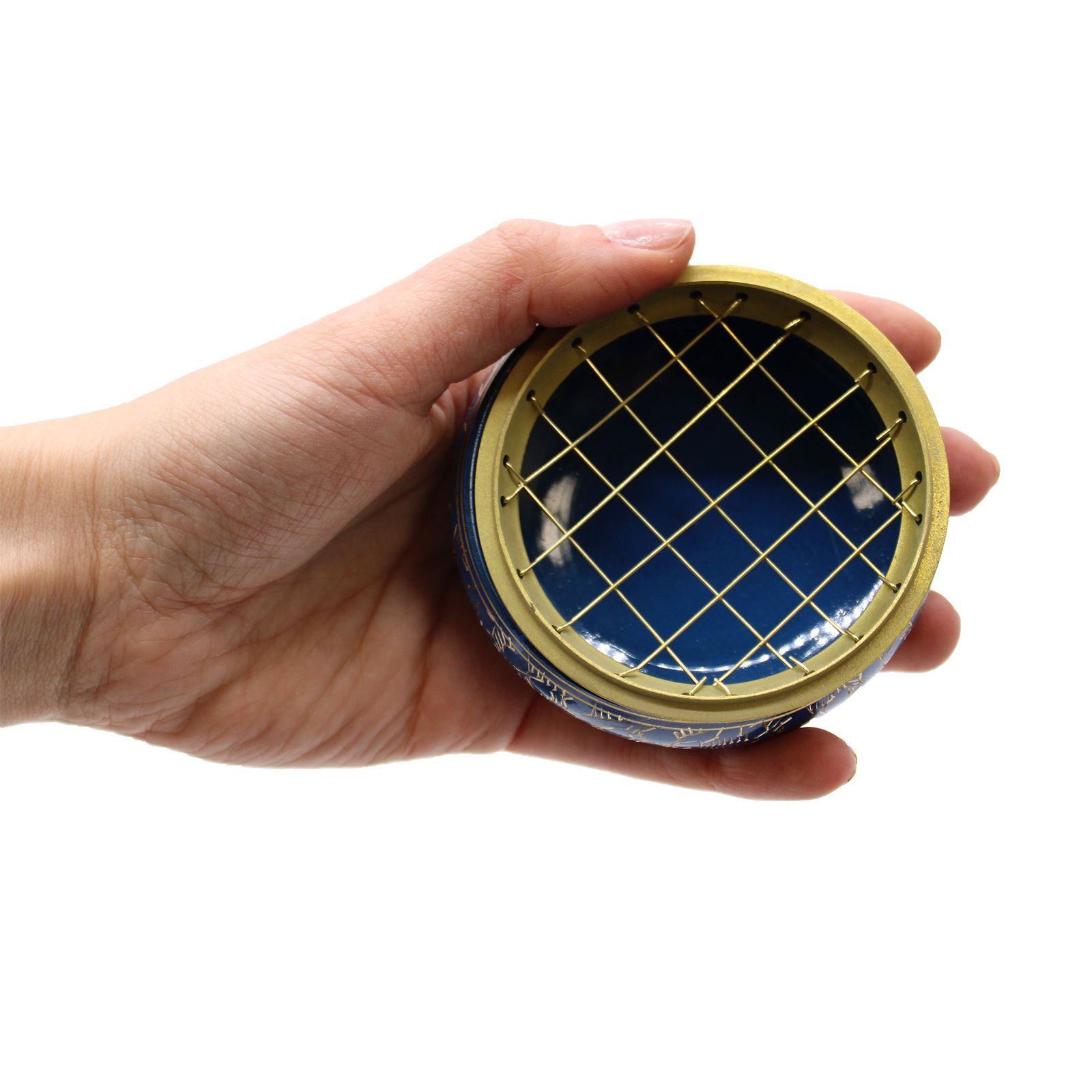 Räucherhalter – Chakra Aktivkohle Glas – Throat – Bild 2