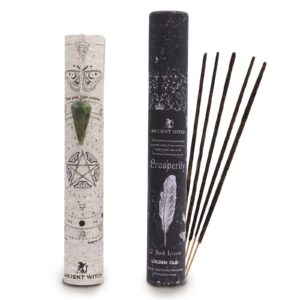 Ancient Witch Räucherstäbchen – Wohlstand, mit Aventurine Pendel