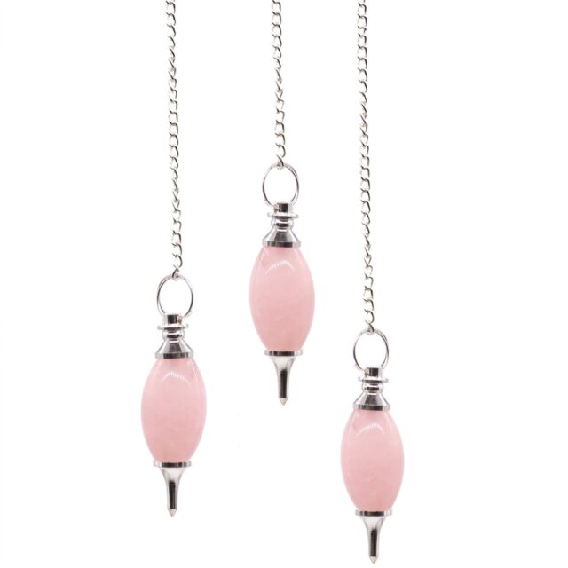 Lingam Shaped Edelstein Pendel – Rosenquarz