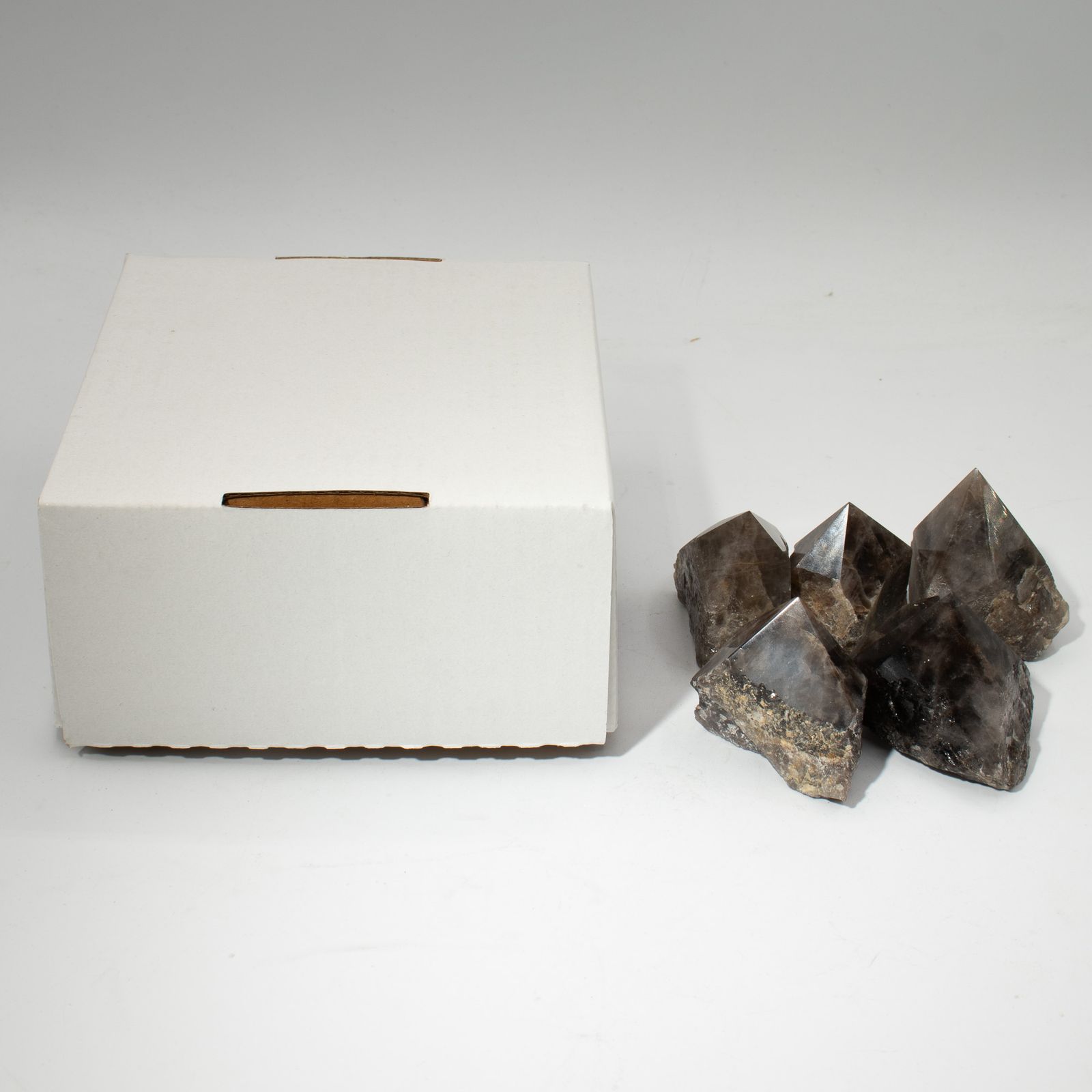 Edelsteinspitzen mit polierter Spitze – Rauchquarz (ca. 5-6 Stück) – Bild 6
