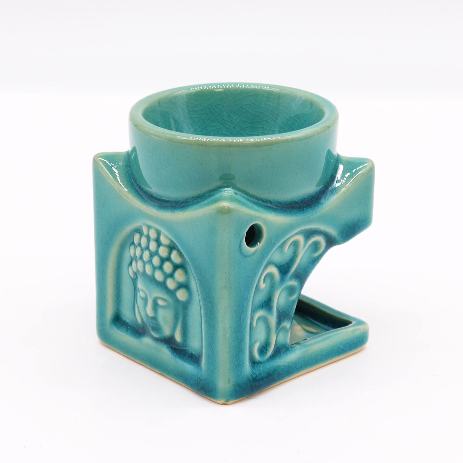 Buddha-Duftlampe, quadratisch – zartes Türkis – Bild 3