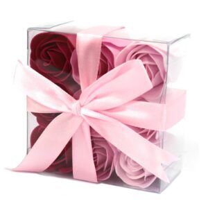 Seifenblumen – Set mit 9 – Rosa Rosen