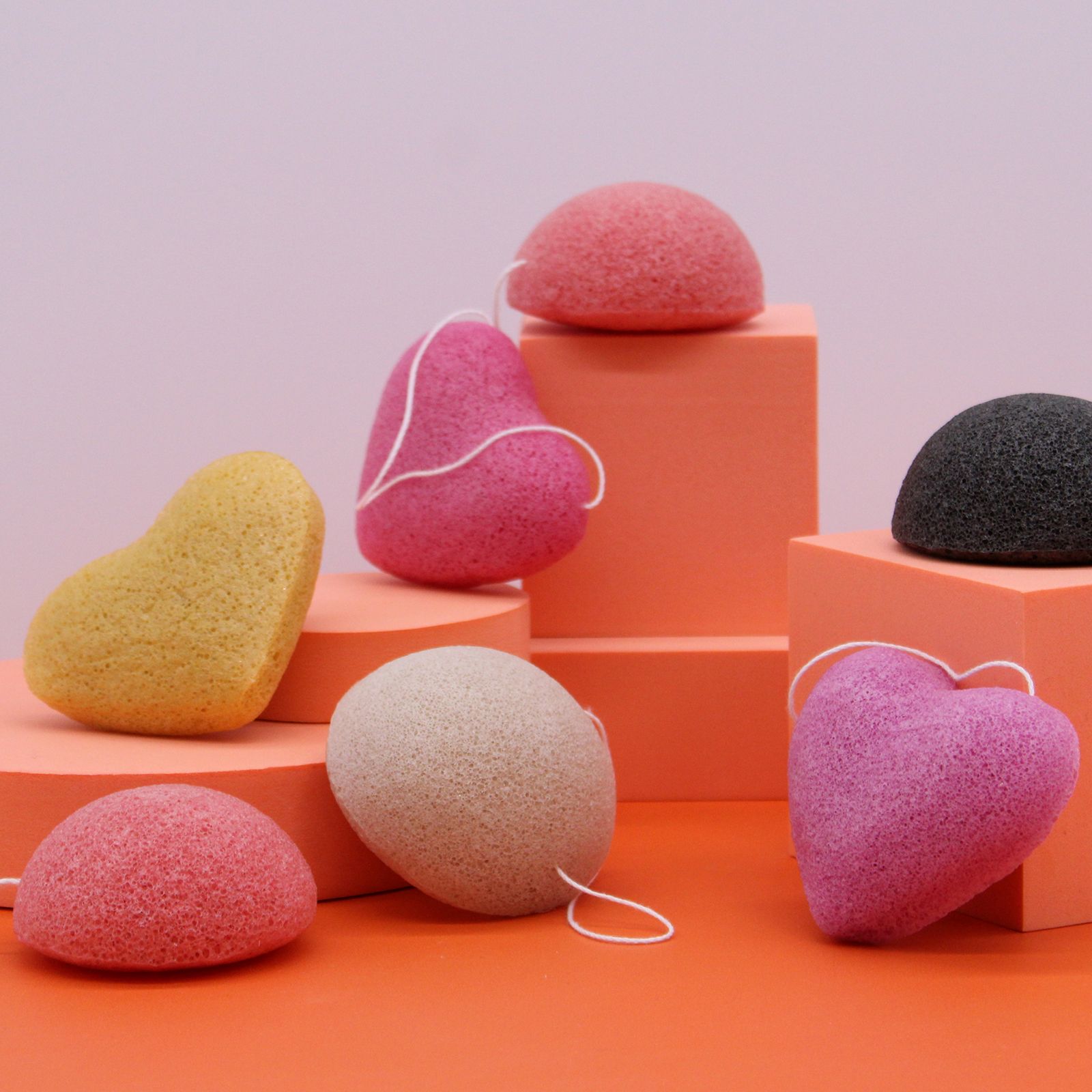 Konjac-Gesichtsschwamm – Herz – Lavendel – Bild 5