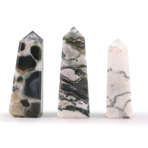 Edelsteinobelisk ca. 5 cm – Moosachat