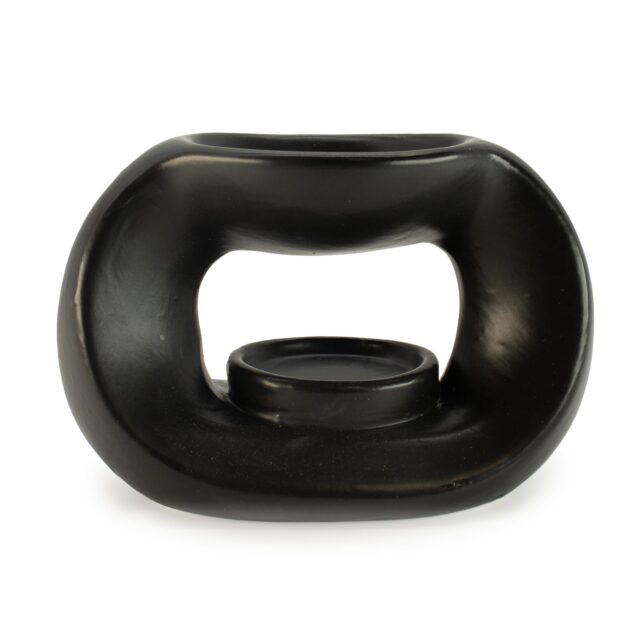 Duftlampe – Oval Pebble – Matt Schwarz