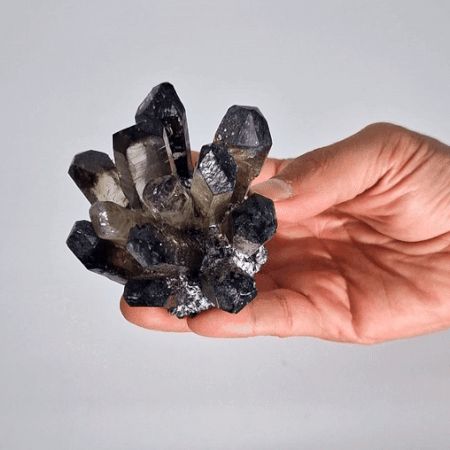 Quarz-Kristallgruppe – Smoky Ghost Quarz (ca. 250-300 g 8 cm) – Bild 3