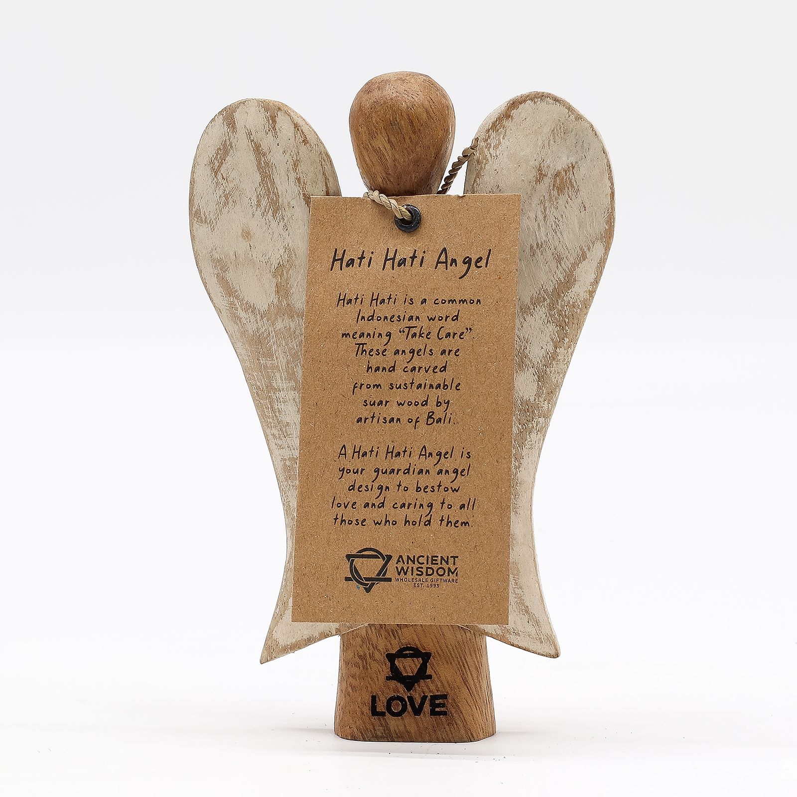 Hati-Hati Holzengel – Liebe, 15 cm – Bild 3