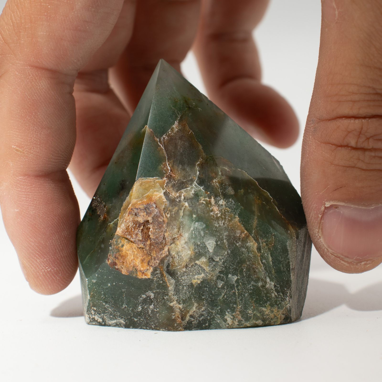Edelsteinspitzen mit polierter Spitze – Grüner Aventurin (ca. 5-6 Stück) – Bild 5