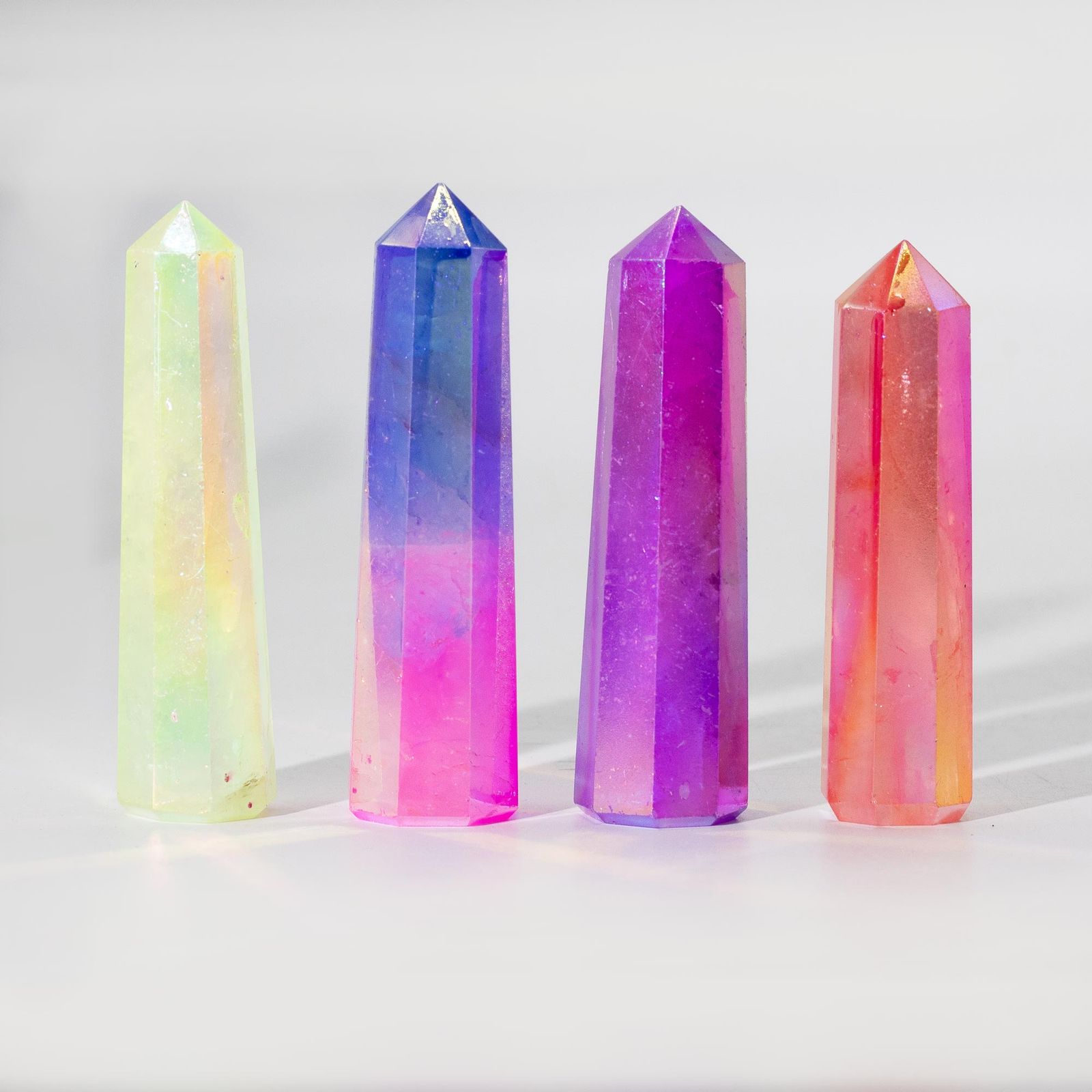 Edelsteinobelisk ca. 9 cm – Aurora Kristall Quarz – Pfirsich – Bild 2