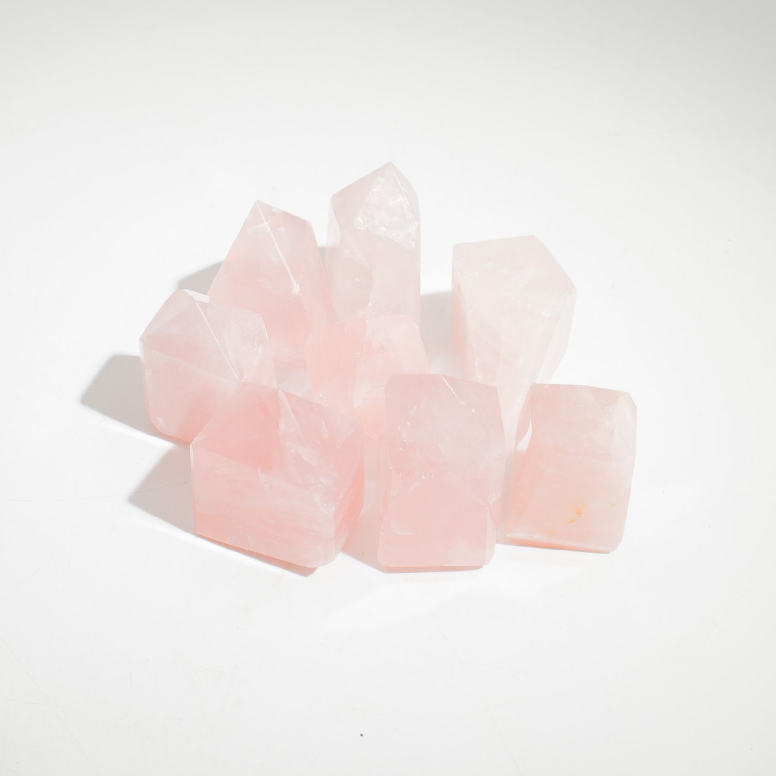 Edelsteinspitzen ca. 6 cm (0,5 kg) – indisch Rosenquarz (ca. 8 Stück) – Bild 3