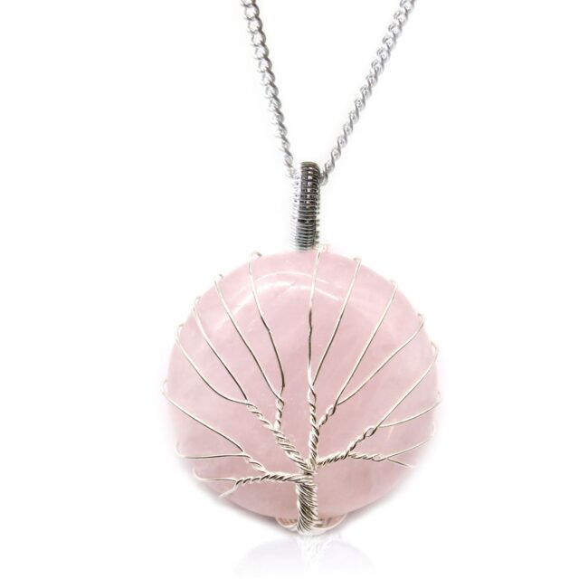 Lebensbaum Edelsteinkette – Rosenquarz