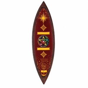 Räucherhalter – Emaille Schale – Mangoholz – Fünfeck