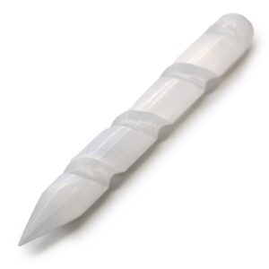 Selenit Spiralform Wands – 16 cm (Spitze einem Endes)
