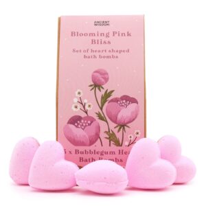 Wellness-Geschenkset mit Badeherzen – Rosa Blütenfreude