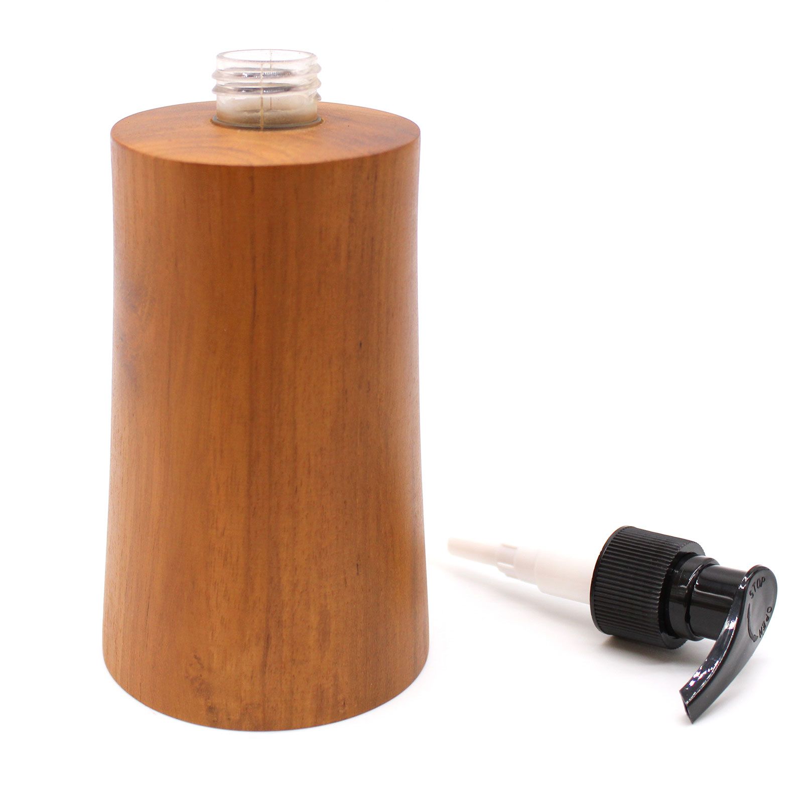 Seifenzubehör – Natur Teakwood Seifenspender – Taper – Bild 8