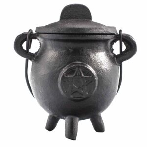 Räucherhalter – Gusseisen Cauldron mit Fünfeck 6.5x13 cm