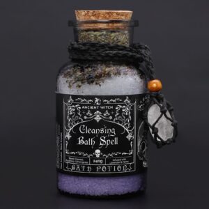 Badesalz – Ancient Witch Baderitual-Mischung & Rock Kristall Amulett – Reinigung