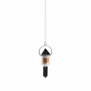 Kupferpendel mit Obsidian – The Night Watcher