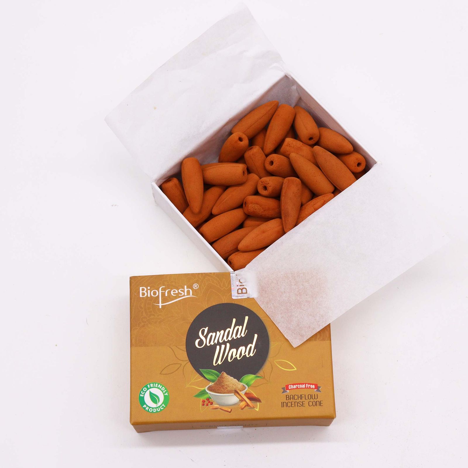 Räucherkegel – Biofresh Rückfluss (40 Stück) – Sandelholz