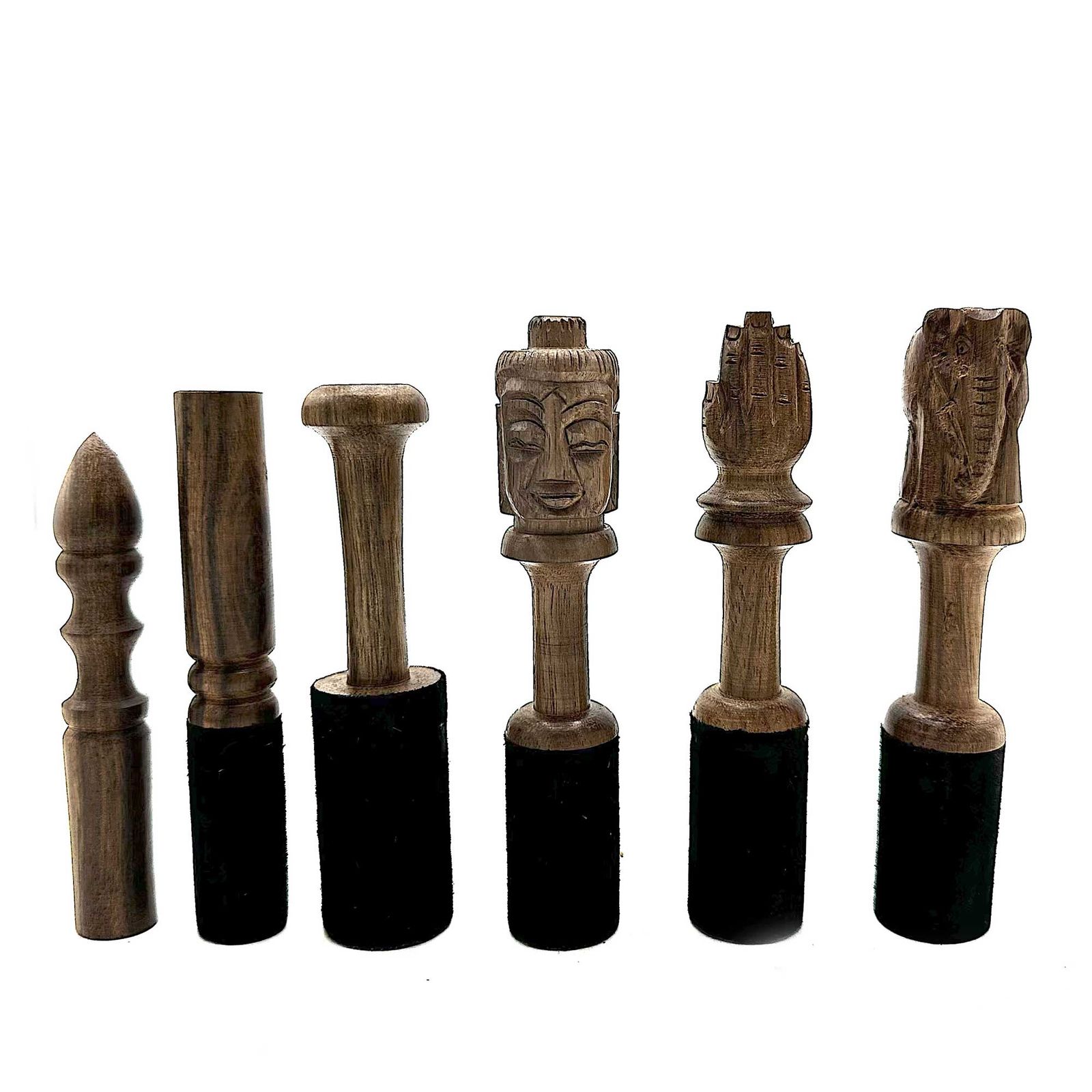 Holzklöppel – 14 cm – Buddha Schnitzerei – Bild 3