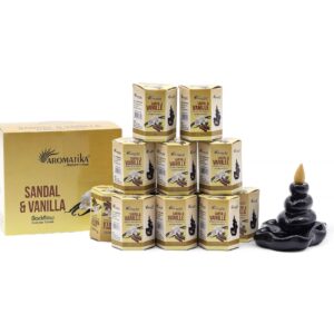 Räucherkegel – Masala Rückfluss Packung mit 10 – Sandelholz & Vanille