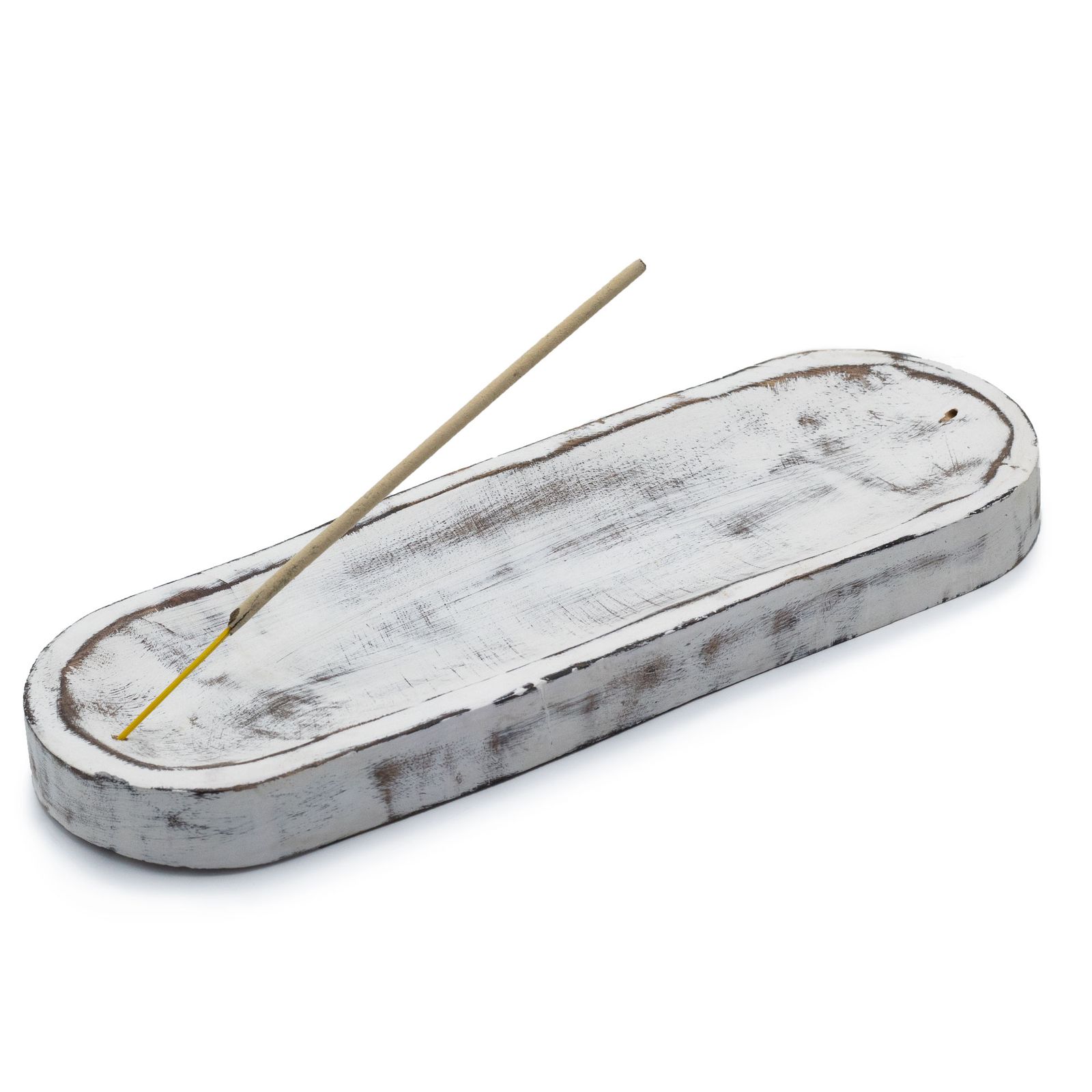 Räucherhalter – Groß Tray 30x10 cm – klassisch weiß lasiert – Bild 2