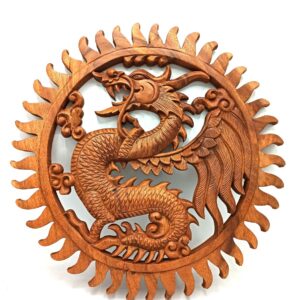 Holz-Wandbild „Drache“ – 40 cm