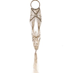 Makramee-Pflanzenampel mit Ring – 100 × 15 cm