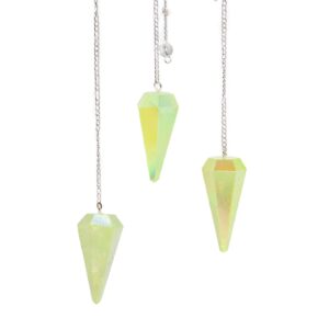 Sechsseitig Pendel – Aurora Kristall Hellgrün – 4 cm