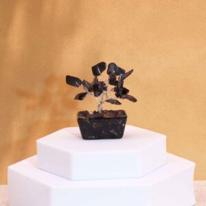 Edelsteinbäume – Mini Gemstone Trees On Orgonite Base – Schwarz Agate (15 stones)