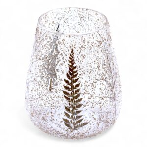 Kerzenhalter – Naturblumen im Glas – Groß Schale – Pino – (15x12 cm)