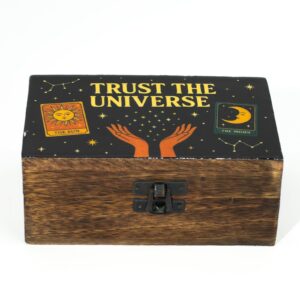 Emaillierte Box – mittel – „Trust the Universe“