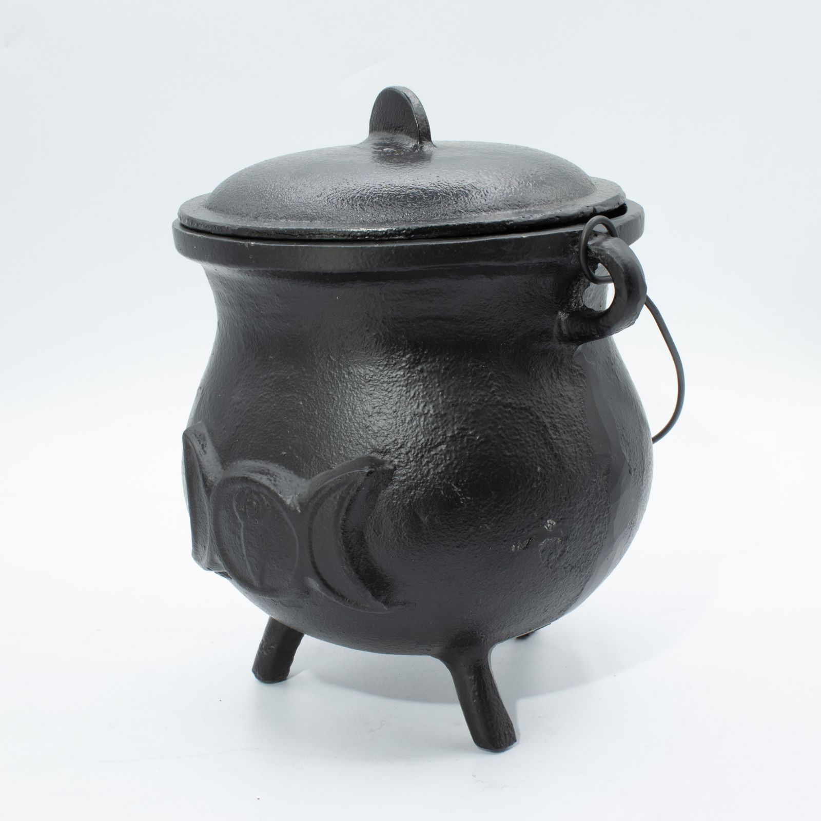 Räucherhalter – Extra Huge Gusseisen Cauldron mit Triple Mond 23x18 cm (at least 4 kg) – Bild 5