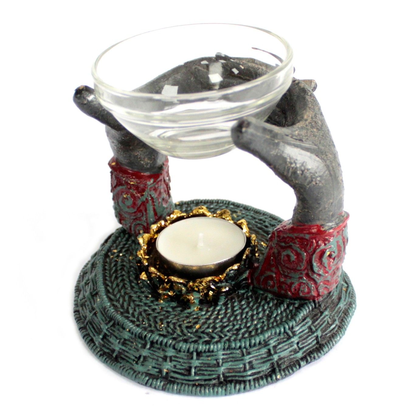 Räucherhalter – Antik Buddha – Offering Hands Öl – Bild 5