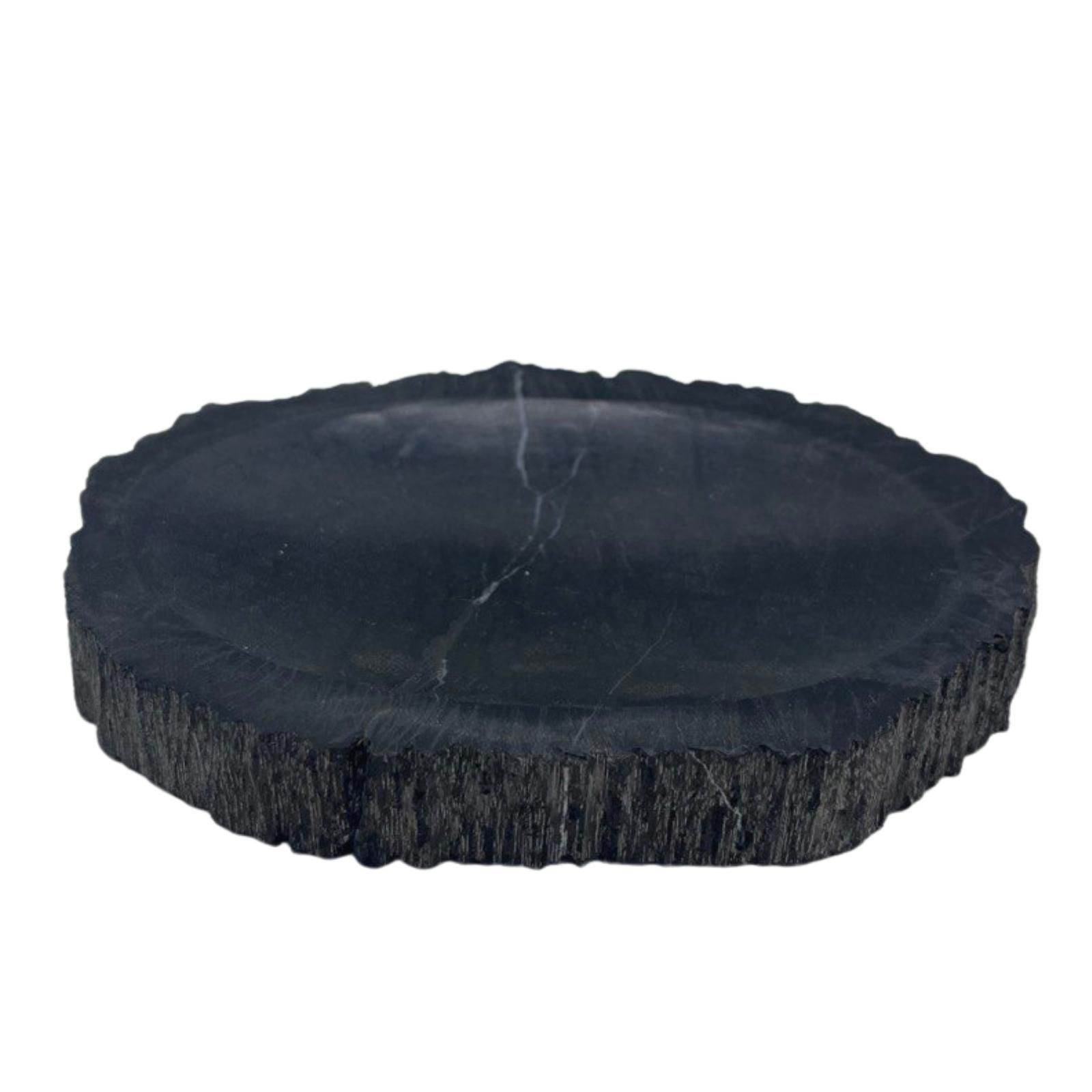 Seifenzubehör – versteinert Holz Schwarz Seifenschale – Bild 5