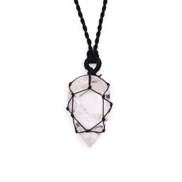 Laced Edelstein Tropfen Anhänger – Bergkristall