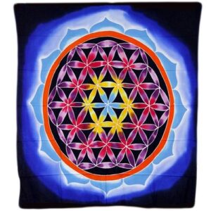 Wandtuch „Blume des Lebens und Liebe“ 107 × 103 cm