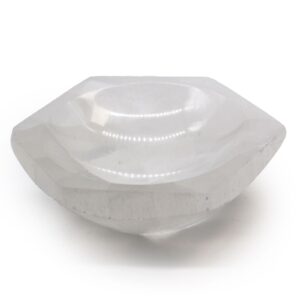 Sechseckige Schale aus Selenit – 10 cm