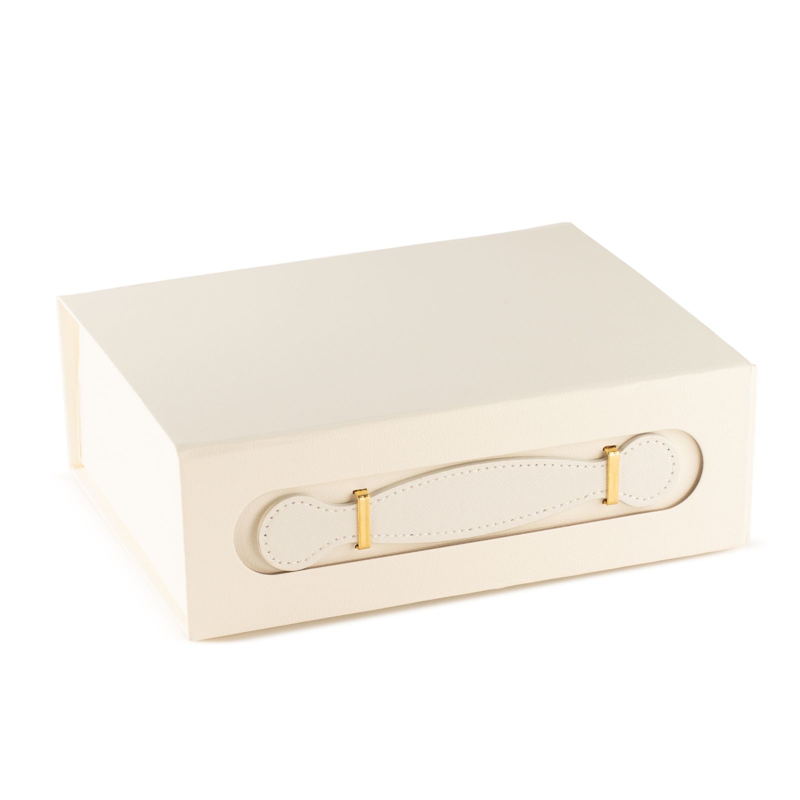 Geschenkverpackung – Faltbare Geschenkbox – mittelgroßer Geschenkkorb (24x18.2x8 cm) – Weiß