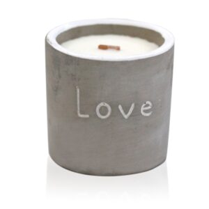 Sojawachskerze – mittel Beton Sojakerze – Love – Violett Feige & Casis