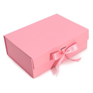 Faltbare Geschenkbox – Groß, Rosa, 28.2 × 20.2 × 9.2 cm
