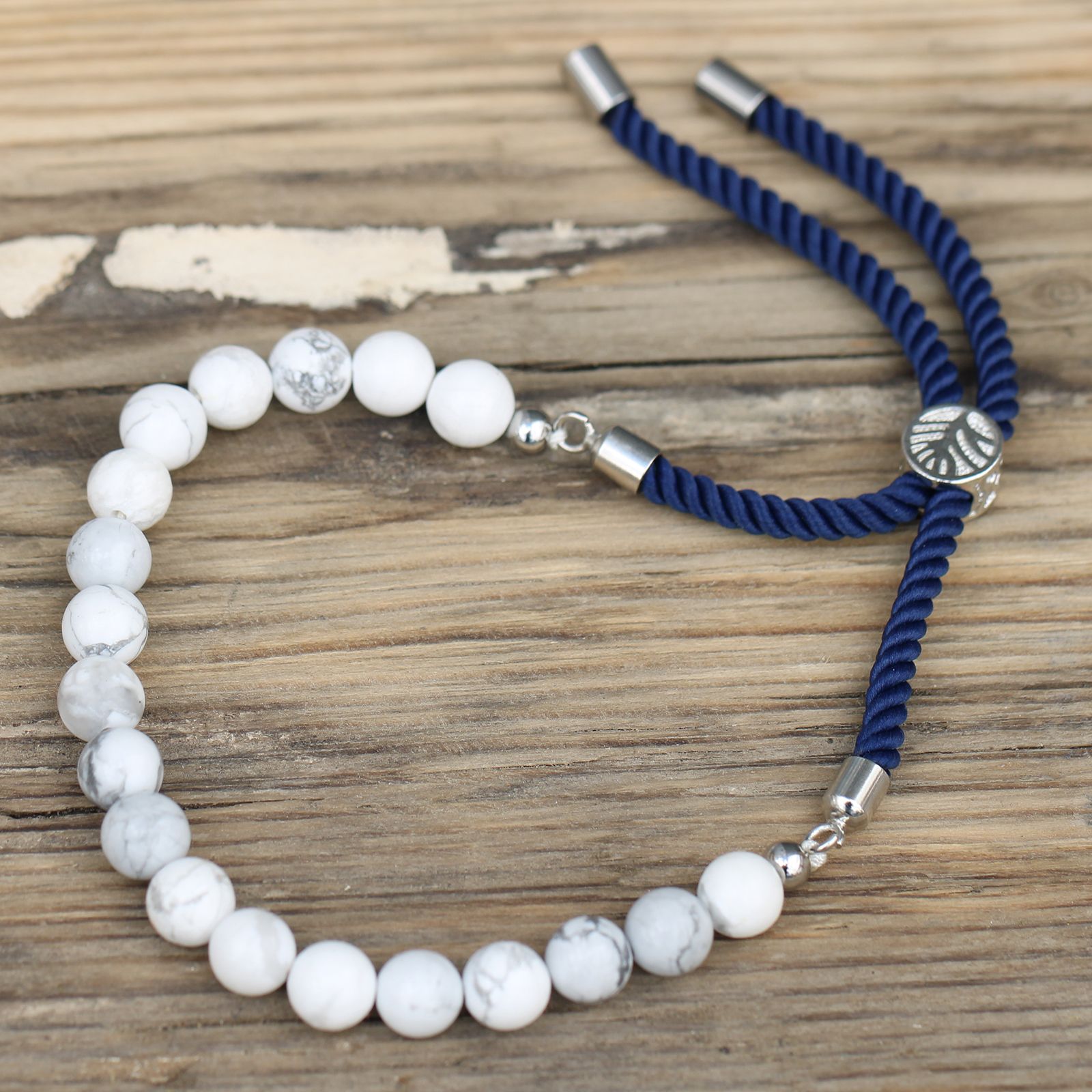Armband – Weiß Howlite – Bild 3