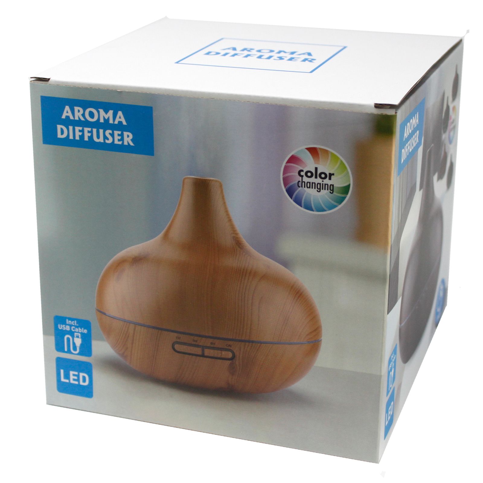 Santorini – elektrischer Aroma-Diffuser – Muscheloptik, USB, Farbwechsel & Timer – Bild 2