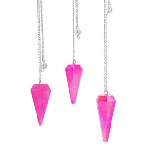 Sechsseitig Pendel – Aurora Kristall Rosa – 4 cm