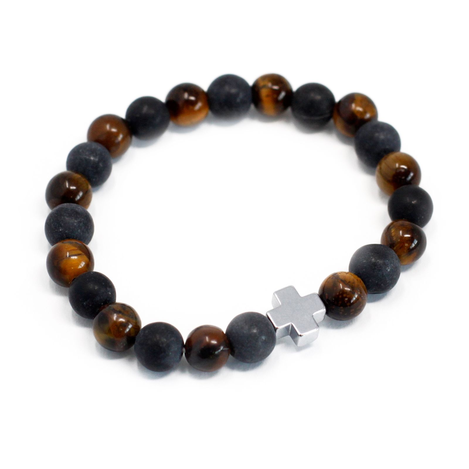 Armband – Power – Tigerauge & Schwarz Stein – Bild 13