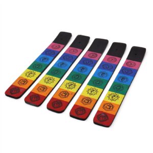 Räucherstäbchenhalter in sieben Chakra-Farben