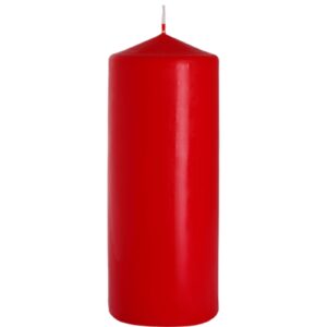 Stumpenkerze – Rot, 80 × 200 mm