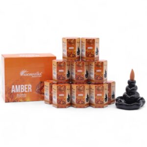 Räucherkegel – Masala Rückfluss Packung mit 10 – Amber